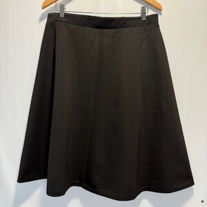 Penningtons Elegant Black A-Line Skirt Elastic Waist Business casual Size X